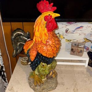 Colorful Rooster Statue for Home Decor